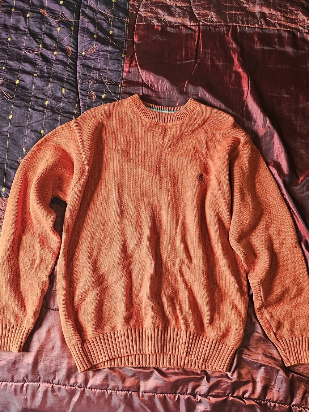 Tommy Hilfiger Orange Crewneck Sweater M